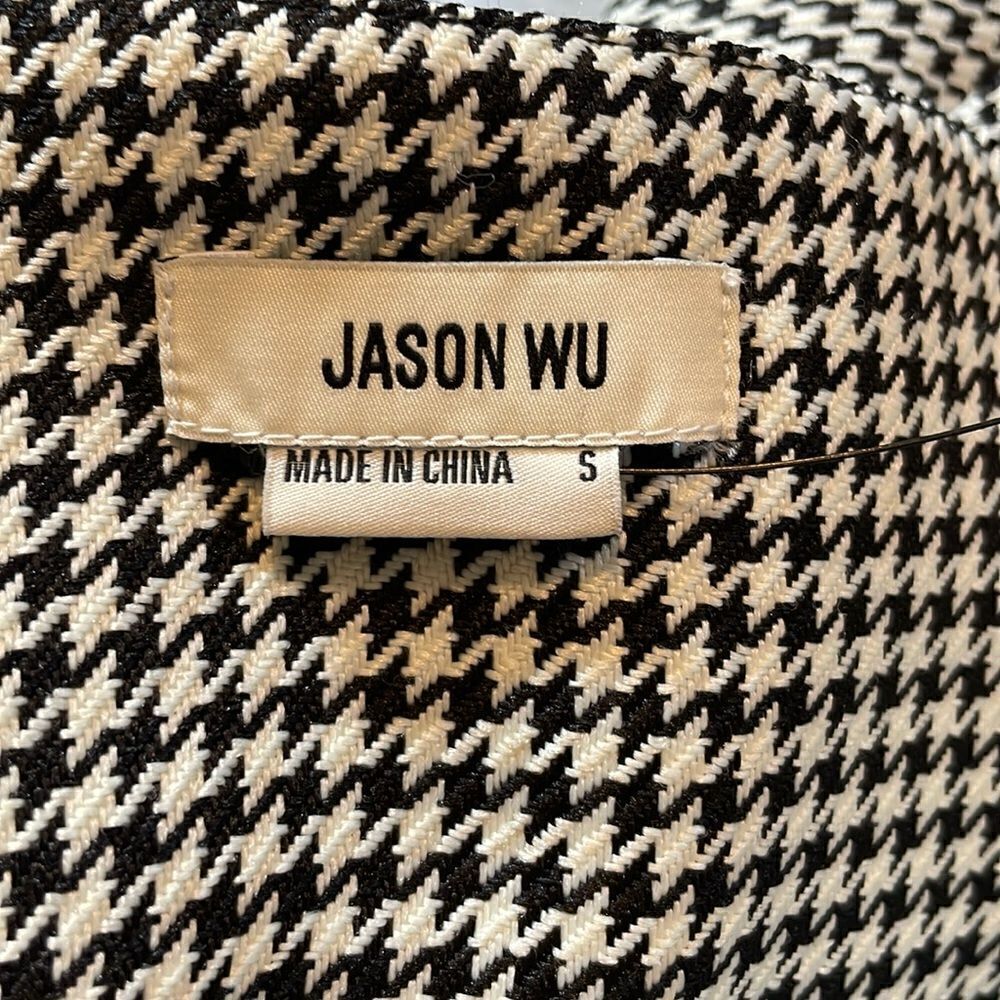 Jason Wu Houndstooth Plaid Mini Dress S - Picture 3 of 5